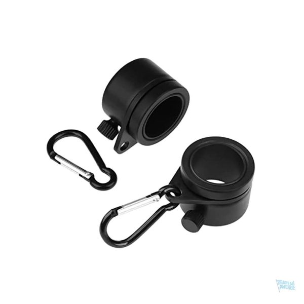 Accessoires en noir pour mât de drapeau, robustes et durables