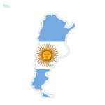 Autocollant représentant le drapeau de l'Argentine