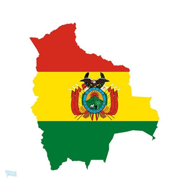 Autocollant représentant le drapeau de la Bolivie