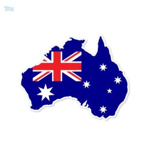 Autocollant représentant la carte de l'Australie