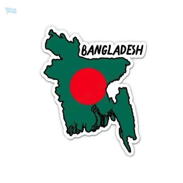 Autocollant représentant le drapeau du Bangladesh