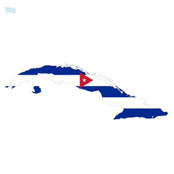 Autocollant carte de Cuba