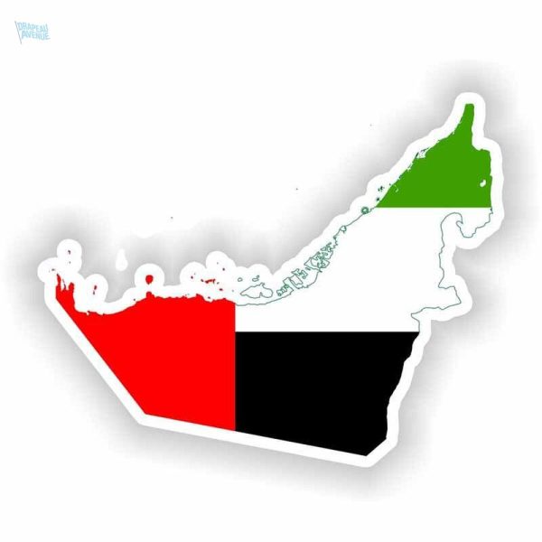 Autocollant carte des Émirats Arabes Unis