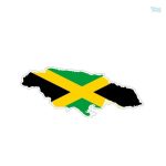 Autocollant représentant le drapeau de la Jamaïque