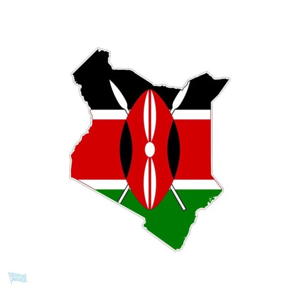 Autocollant représentant le drapeau du Kenya