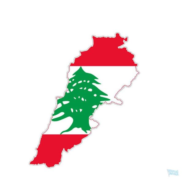 Autocollant représentant le drapeau du Liban