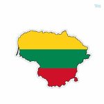 Autocollant drapeau de la Lituanie