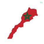 Autocollant représentant le drapeau du Maroc