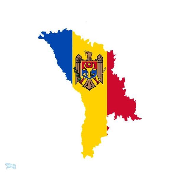 Autocollant de la carte de la Moldavie