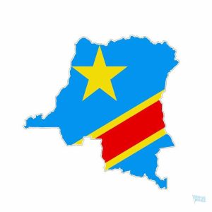 Autocollant drapeau République démocratique du Congo