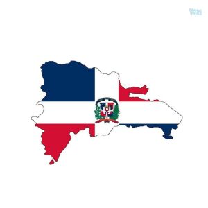 Autocollant drapeau République Dominicaine