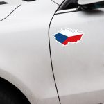 Drapeau République Tchèque autocollant pour décoration
