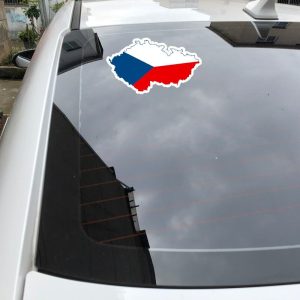 Autocollant illustrant la carte de la République Tchèque