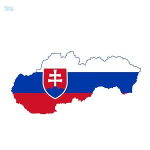 Autocollant représentant la carte de la Slovaquie