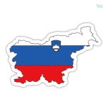 Autocollant représentant la carte de la Slovénie