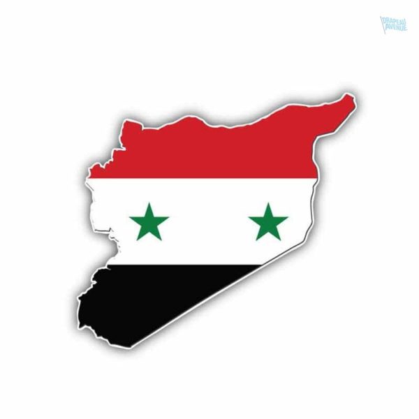 Autocollant représentant la carte de la Syrie