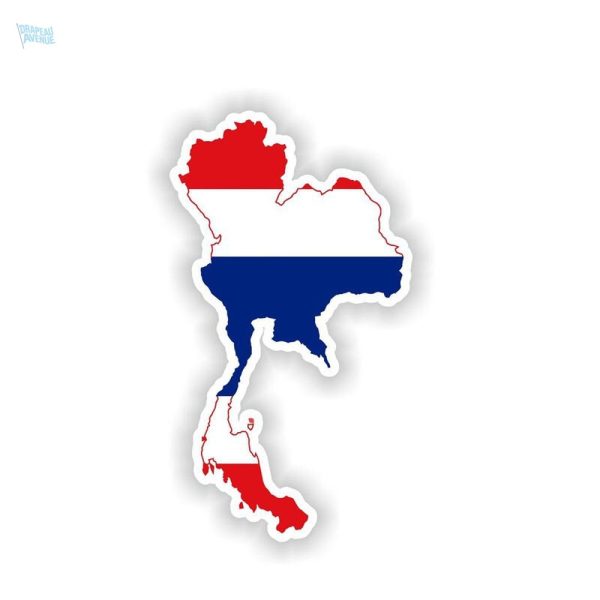 Autocollant représentant la carte de la Thaïlande