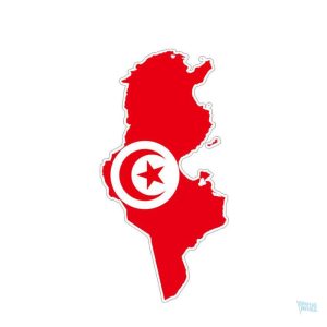 Autocollant carte de la Tunisie