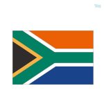 Autocollant drapeau Afrique du Sud décoratif et coloré