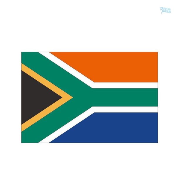 Autocollant drapeau Afrique du Sud décoratif et coloré
