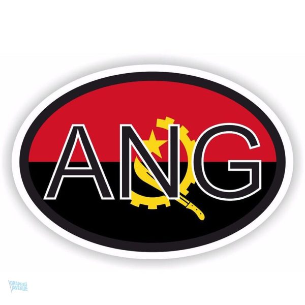 Autocollant du drapeau national d'Angola