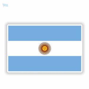 Autocollant représentant le drapeau de l'Argentine