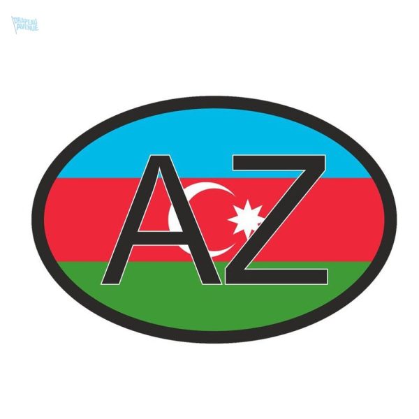 Autocollant représentant le drapeau de l'Azerbaïdjan