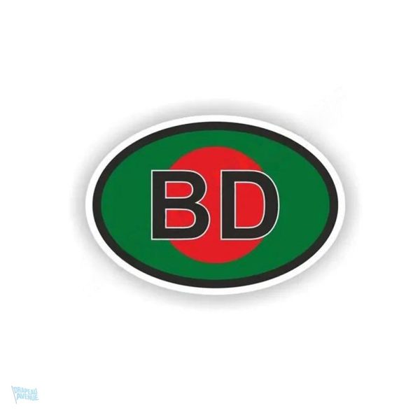 Autocollant drapeau Bangladesh pour voiture