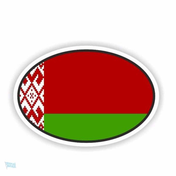 Autocollant représentant le drapeau de la Biélorussie
