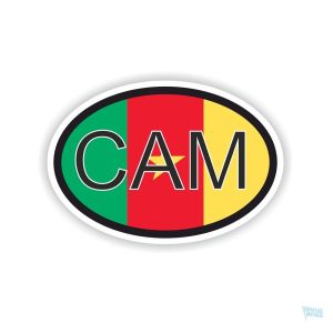 Autocollant drapeau du Cameroun