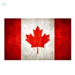 Autocollant drapeau du Canada en vinyle résistant