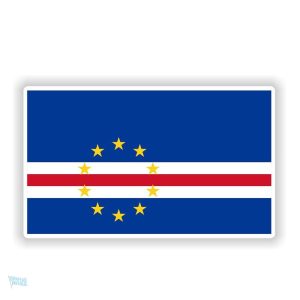 Autocollant représentant le drapeau du Cap-Vert