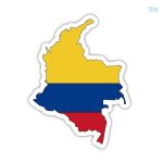 Autocollant drapeau Colombie