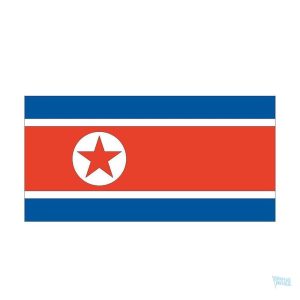 Autocollant drapeau de la Corée du Nord