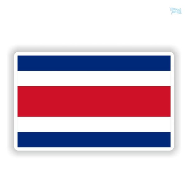Autocollant drapeau du Costa Rica
