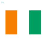 Autocollant drapeau de la Côte d'Ivoire