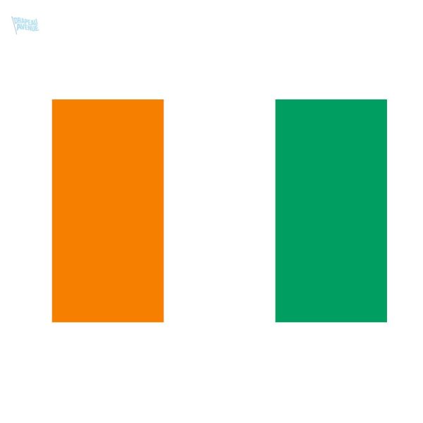Autocollant drapeau de la Côte d'Ivoire