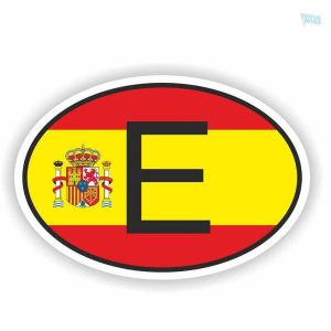 Autocollant drapeau Espagne pour voiture