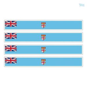 Autocollant représentant le drapeau des Fidji en design coloré