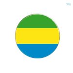 Autocollant représentant le drapeau du Gabon
