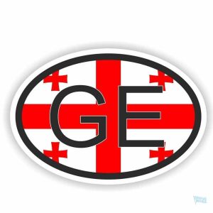 Autocollant représentant le drapeau de la Géorgie