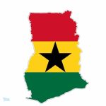 Autocollant représentant le drapeau du Ghana