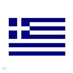 Autocollant drapeau de la Grèce en bleu et blanc