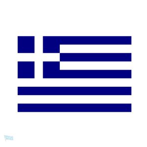 Autocollant drapeau de la Grèce en bleu et blanc