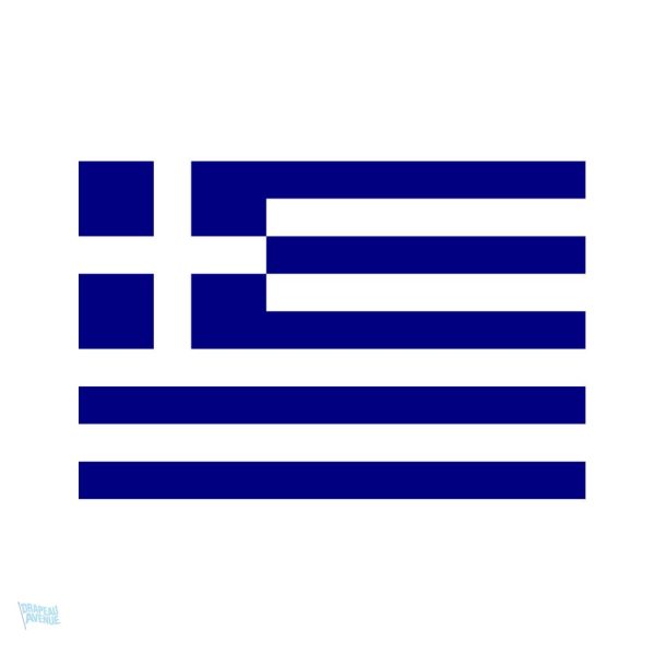 Autocollant drapeau de la Grèce en bleu et blanc