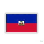 Autocollant représentant le drapeau d'Haïti en couleurs vives