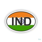 Autocollant drapeau Inde pour voiture