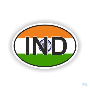Autocollant drapeau Inde pour voiture