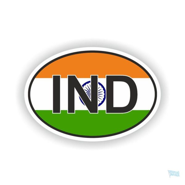 Autocollant drapeau Inde pour voiture