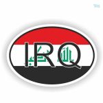 Autocollant représentant le drapeau de l'Irak